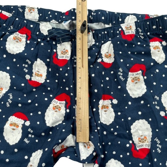 Old Navy Pajama Pants Womens 2X Navy Santa Claus Christmas Flannel Match The Fam - Picture 8 of 14
